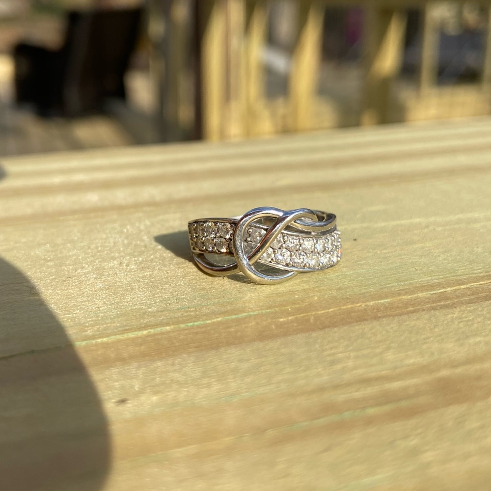 Le Vian 14 Karat White Gold Pretzel Ring - Picture 2 of 15